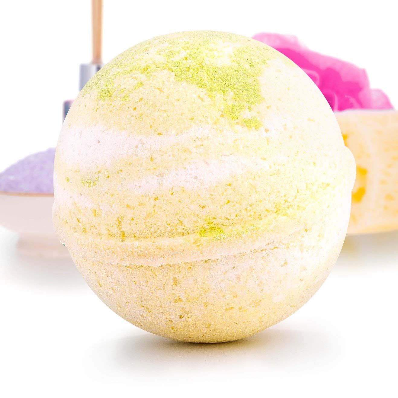 Bauble Bomb's Pina Colada Jewelry Surprise Deluxe X Large 9 oz Bath Bomb Fizzies Made in USA, Cruelty Free! Ring Size 05