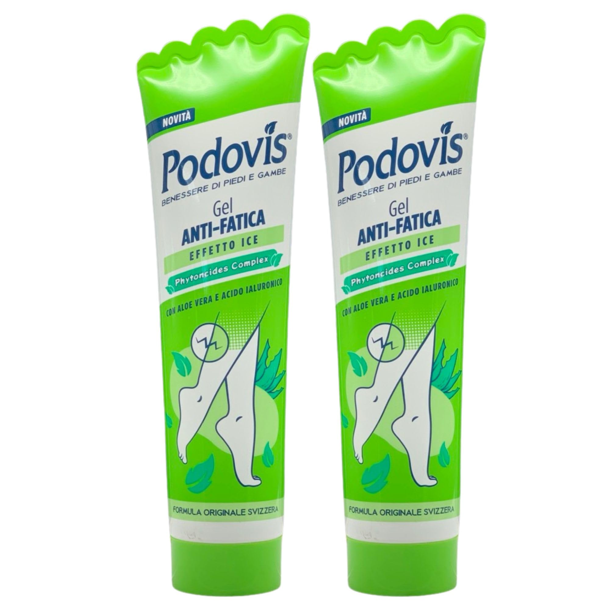GEL ANTI-FATICA EFFETTO ICE, CON ALOE VERA, DERMATOLOGICAMENTE TESTATO, 150ML. (2 Unità)