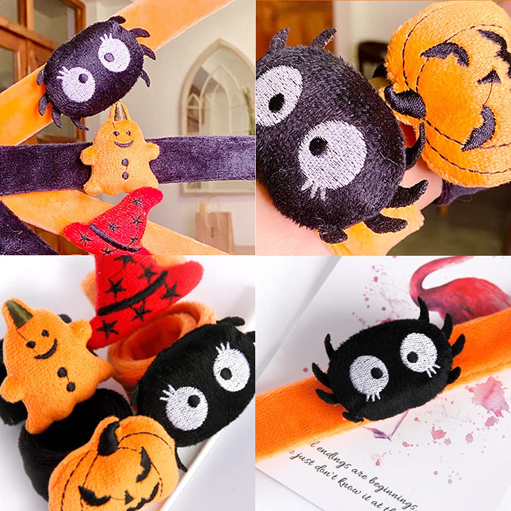VEYLIN 24 Braccialetti A Schiaffo Di Halloween – Con Zucca, Fantasma, Ragno, Pipistrello, Scheletro, 12 Stili Diversi, Per Bambini, Bomboniere E Dolcetto O Scherzetto - 6