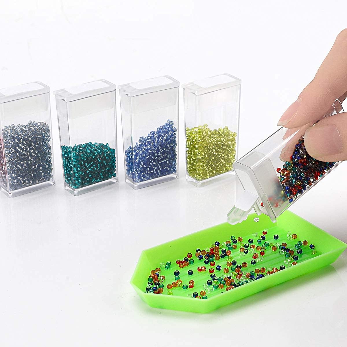 80 Slots Diamond Painting Storage Containers,Diamond Storage Box with Tools,Diamond Painting Accessories kit,Portable Bead Storage Container.