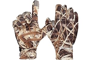 AUSCAMOTEK Duck Hunting Camo Gloves for Men with Touch Screen Fingers