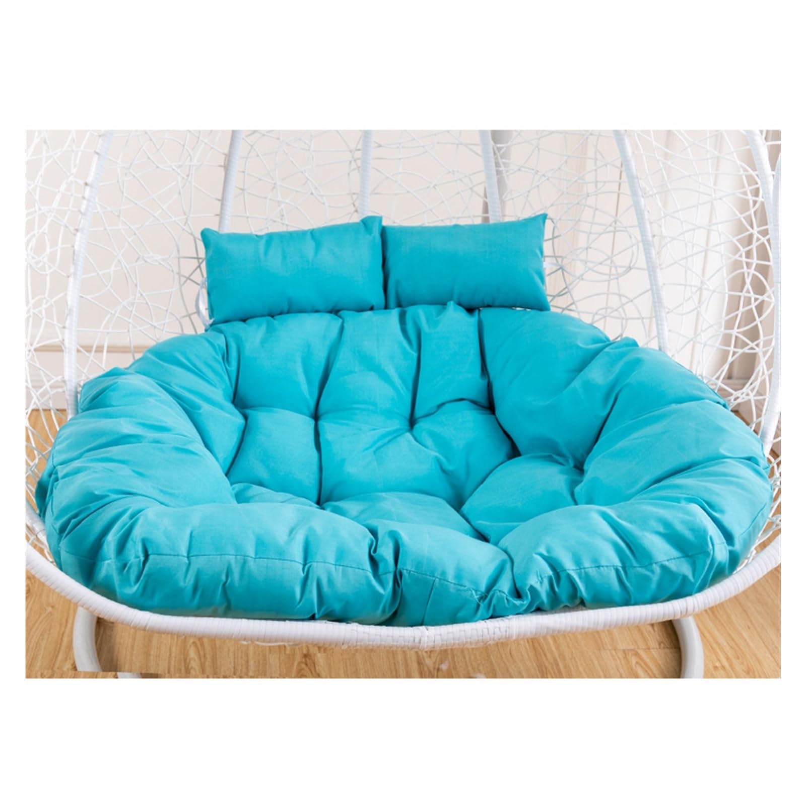 Meiiron Double Egg Chair Cushion Outdoor, Double Hanging Wicker Rattan Egg Swing Cushion Replacement, 2 Person Hanging Egg Hammock Chair Seat Cushion(Color 18)