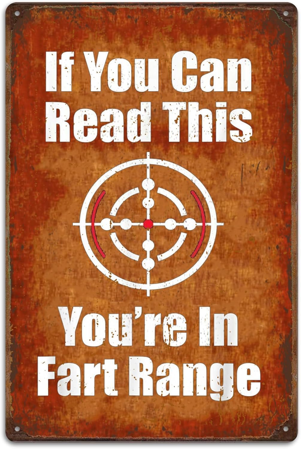 SMAZDFXX If You Can Read This You're In Fart Range Sign Metal Tin Signs, Funny Farting Man Cave Decor For Home Office Outdoors Wall Decor Plaque Sign 5.5"x8"