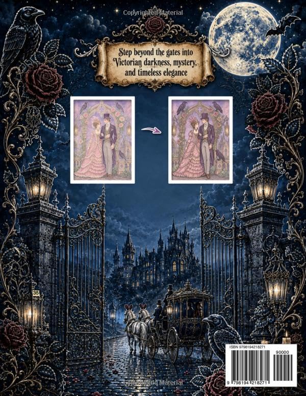 Coloria-Ink Tracing Book: "Discover Haunting Victorian Gothic Designs, Dark Ornamental Patterns & Intricate Ink Tracing Artwork for Mindful Relaxation ... & Teens | A Unique Gift for Gothic Lovers image 3