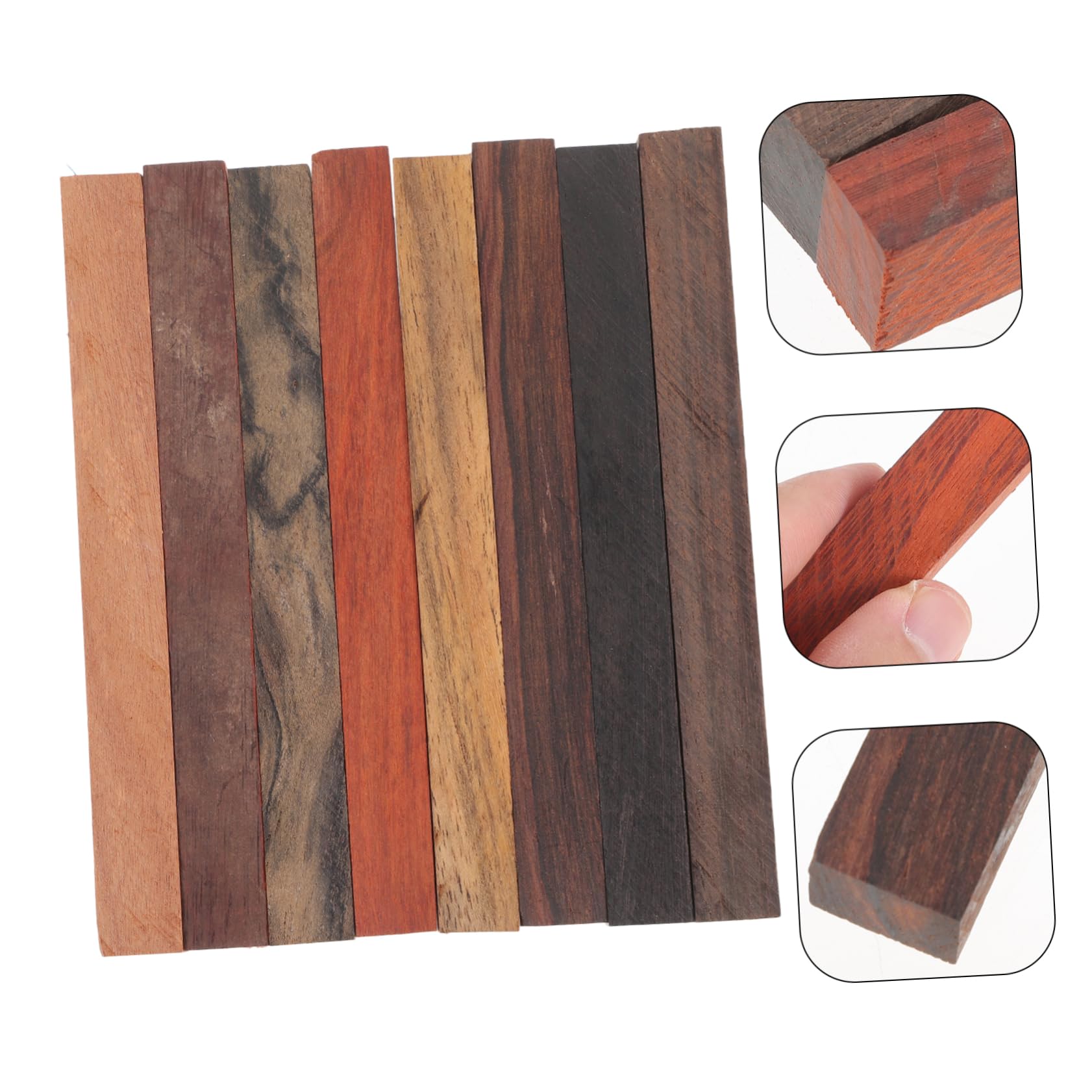 Housoutil 5sets 8pcs Exotic Wood Pen Blanks for Woodturning DIY Crafting Kit with Patterns Durable Natural Material for Custom Designs and Personalization 8pcs*5