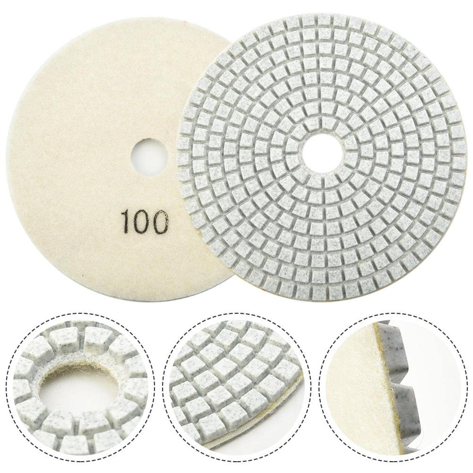 Diamant-Polierpads, 2 stück 5 Zoll 125mm Diamant Polieren Pad Trocken/Nass Flexible Schleif Scheiben for Granit Marmor Stein Polieren Schleifen Schleif Zu(3000)