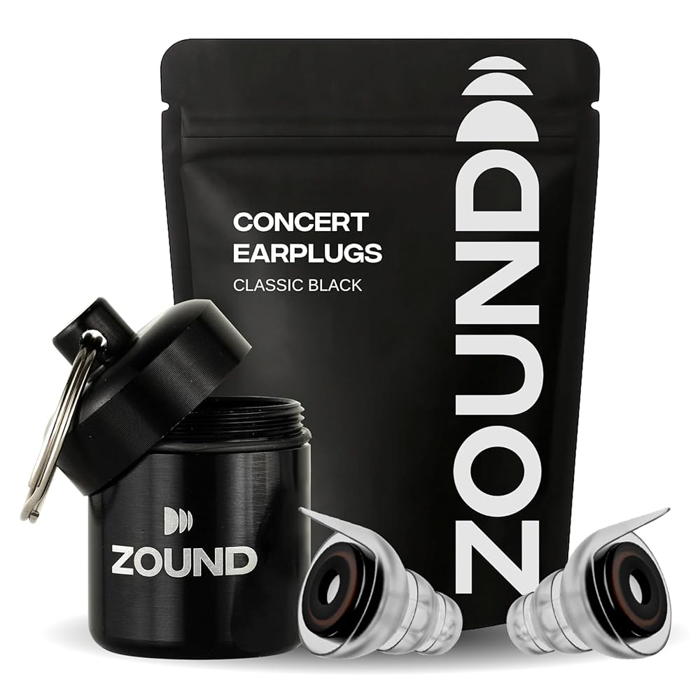 Sonew Ear Plugs Noise Reduction, High Fidelity 27dB Anti-Noise Earplugs Concert Music Festival (Ear Plugs +Box) (Black