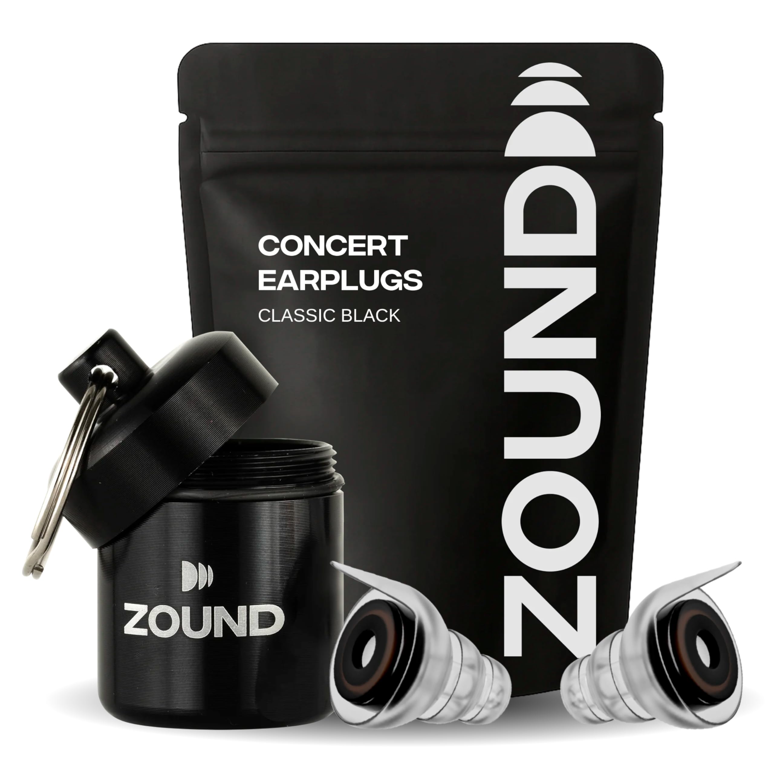 Zound High Fidelity Earplugs for Concerts - Reuseable High Fidelity Concert Ear Plugs for Noise Reduction, Festival Ear Plugs & Music Festival