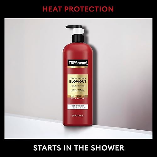 Miniatura 4 de TRESemmé Acondicionador suave de queratina, paquete de 4 para cabello encrespado, formulado con disciplina laminar, 28 onzas líquidas