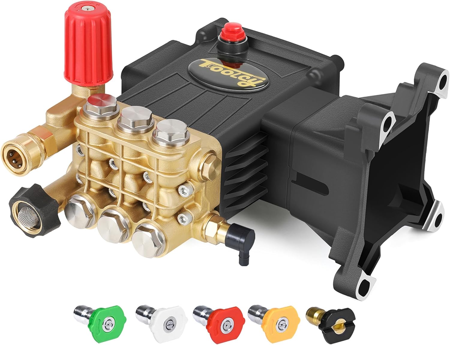TOOLCY Pressure Washer Pump 38004000 PSI Max, 4.4 GPM, 1 inch Shaft Horizontal