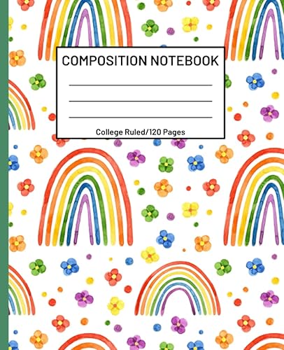 Composition Notebook: LGBT Pride Rainbow Composition Notebook College Ruled, Blank Lined Journal For School, College, Students, and Teachers