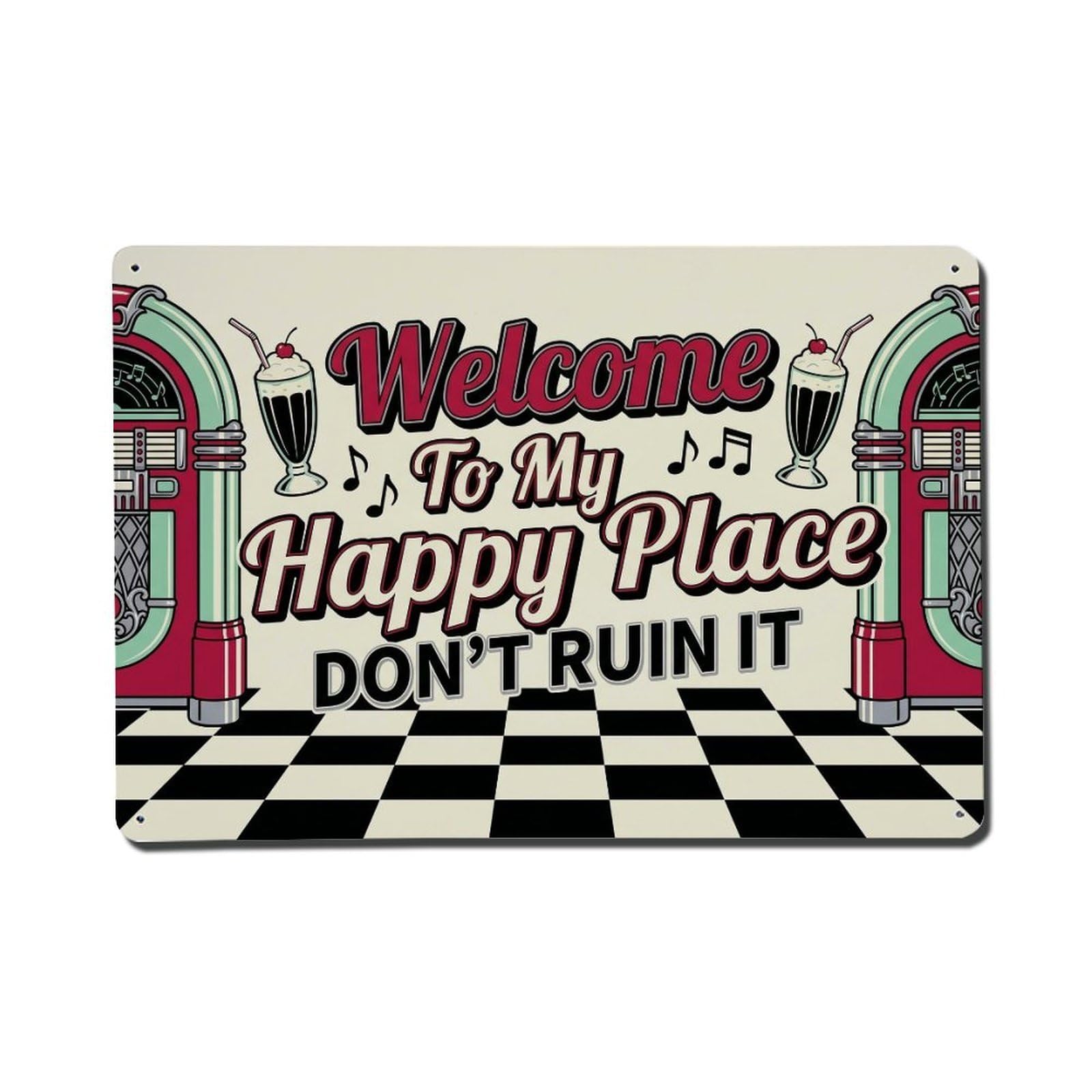 Diner Retro Kitchen Humor Metal Tin Sign Plaque Wall Decor for Cafe, Club Bar, Office, Home Garden Metal Poster 8x12Inch