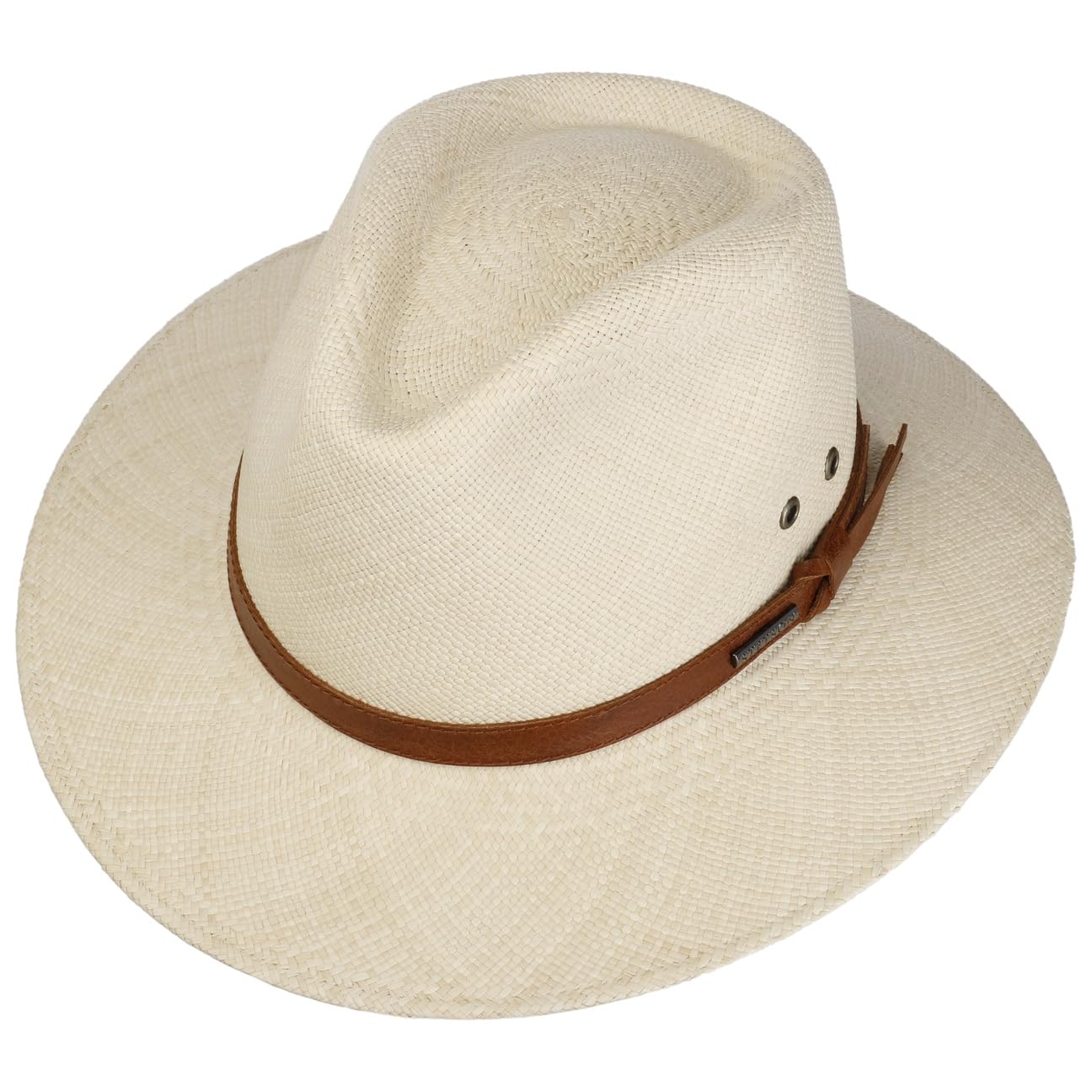 Stetson Chapeau Panama Classic Brisa Traveller Femme/Homme - Made in Ecuador D'Ete en Paille de Soleil avec Bandeau Cuir Printemps-ete Printemps Ete