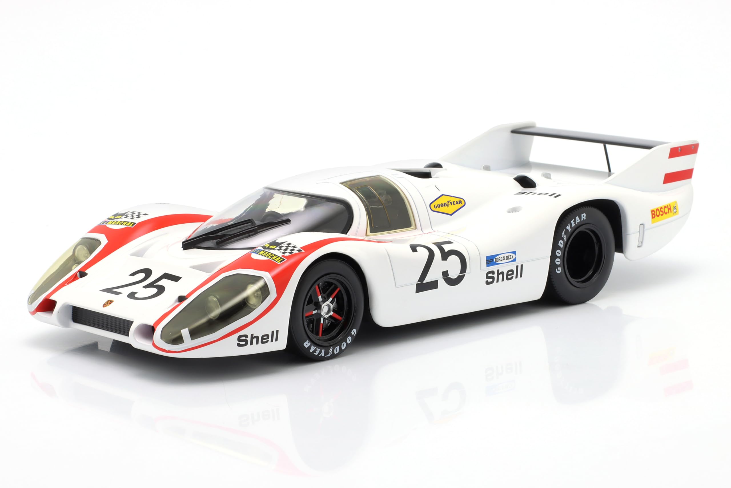 OPO 10 - Miniature car compatible with Porsche 917 LH #25 Pole Position 24h Le Mans 1970 Elford, Ahrens 1/18 scale IXO WERK83 18034001