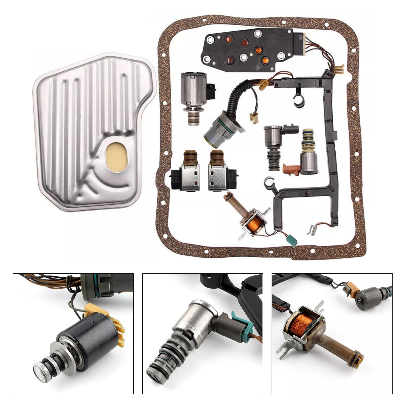 Topteng 9PCS 4L60E 4L65E Transmission Solenoid Kit passend für GM EPC Shift TCC 3-2 PWM