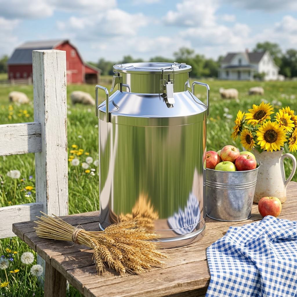 Amazon.com: 16 Gallon Stainless Steel Milk Can 60L Milk Jug | Food