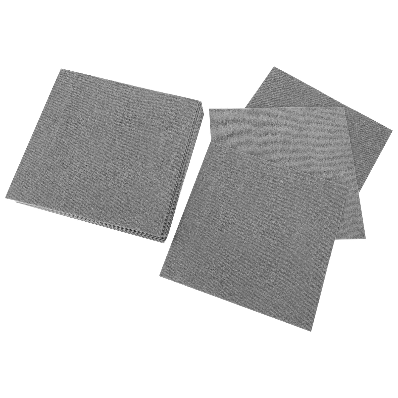 20 Stück Teppichfliesen Selbstliegend, Rutschfeste Boden Teppich 50x50 cm Strapazierfähig Teppich Fliesen für Büro, Wohnzimmer, Schlafzimmer, Hellgrau