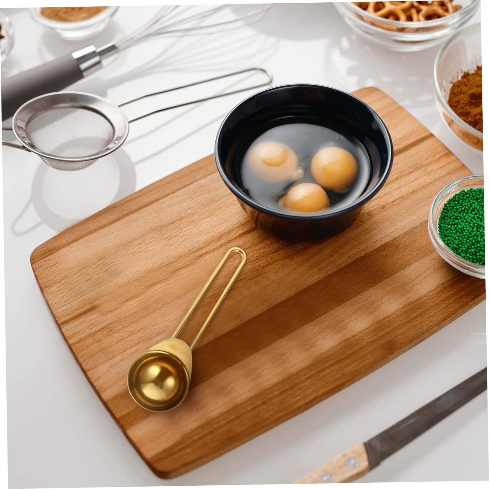 DECHOUS Set Di Utensili Da Cucina in Acciaio Inossidabile - Kit Di 9 Cucchiai Dosatori E Cucchiai Normali Utensili Da Cucina E Facili Da Pulire