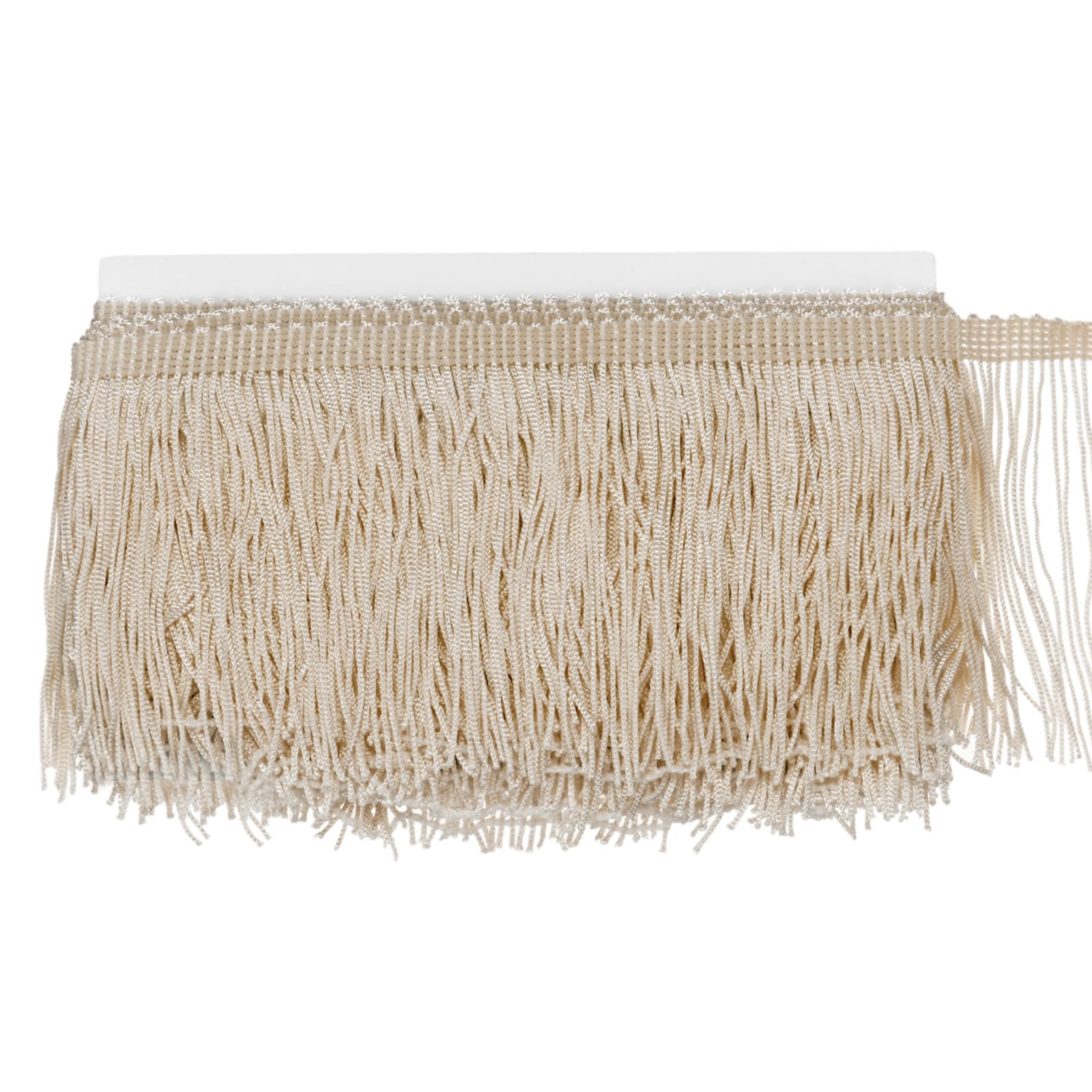 M METERXITY Chainette Fringe Trim, 5 Yards of 4" Polyester Braid Tassel Trim for DIY Crafts/Latin Dress/Lamp Shade Decoration/Wedding Dress/Sewing/Clothing Fringe Thread Yarn [Mica]