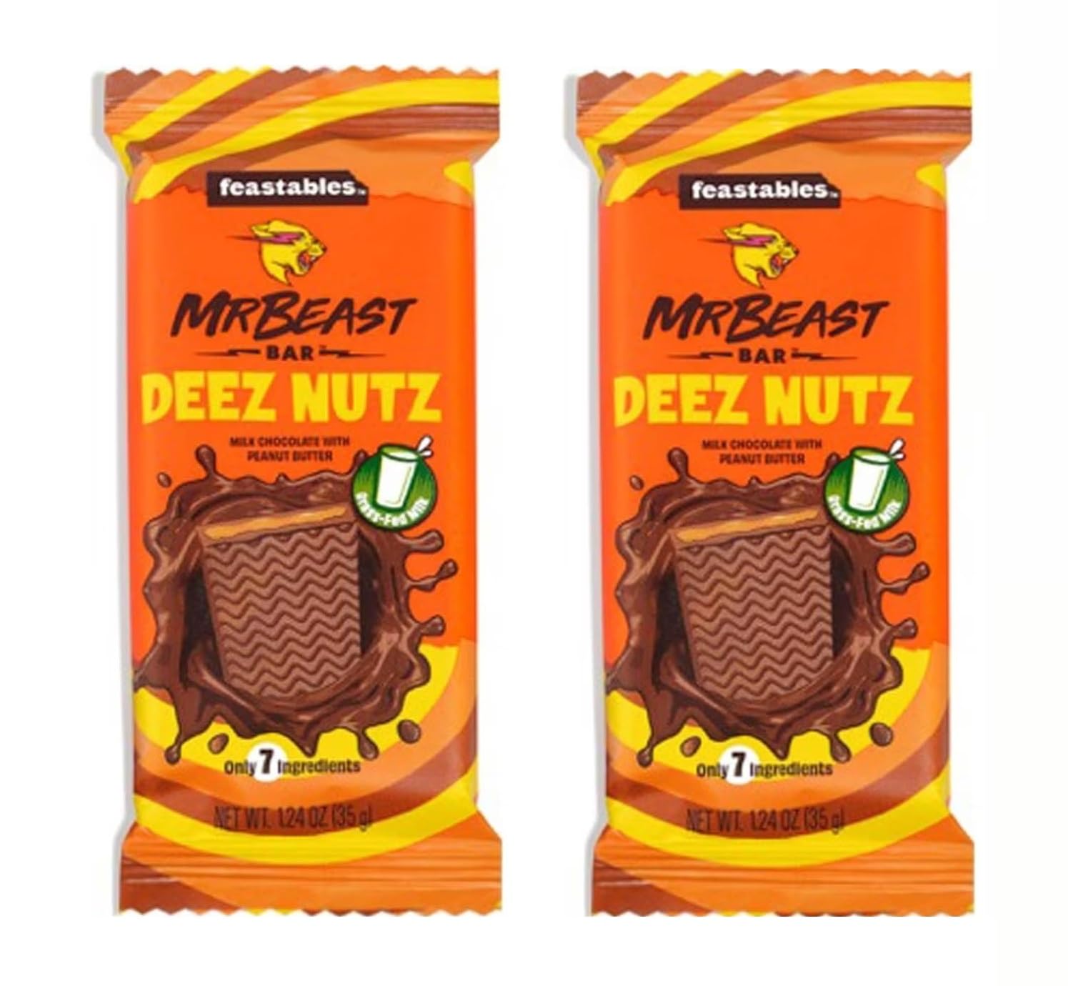Mr. Beast Feastable Deez Nutz Milk Chocolate With Peanut Butter Bars Flavors Made With Simple, With Only 7 Ingredients, Party Snacks 35gm (Pack Of 2) USA (B0CNT4WDGD) Amazon Price History, Amazon Price Tracker
