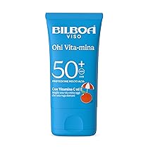 Bilboa Ohi Vita-mina crema viso SPF 50+, con Multivitamina, Meglio una Vita-Mina Oggi che una Ruga Domani, Dermatologicamente Testato – 40 ml