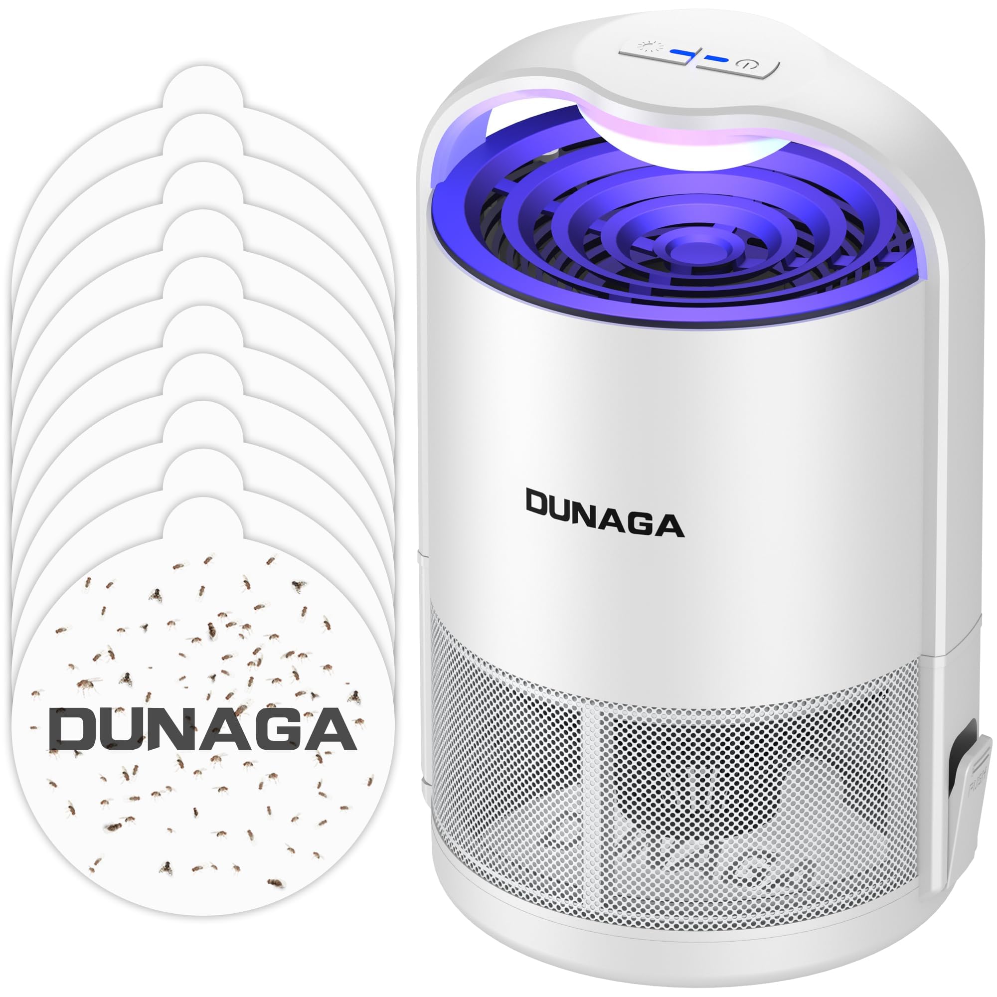 Fly Traps Indoor, Fruit Fly Traps, Gnat Traps, Bug Zapper Indoor, Insect Traps Indoor with 10 Sticky Glue Boards, White