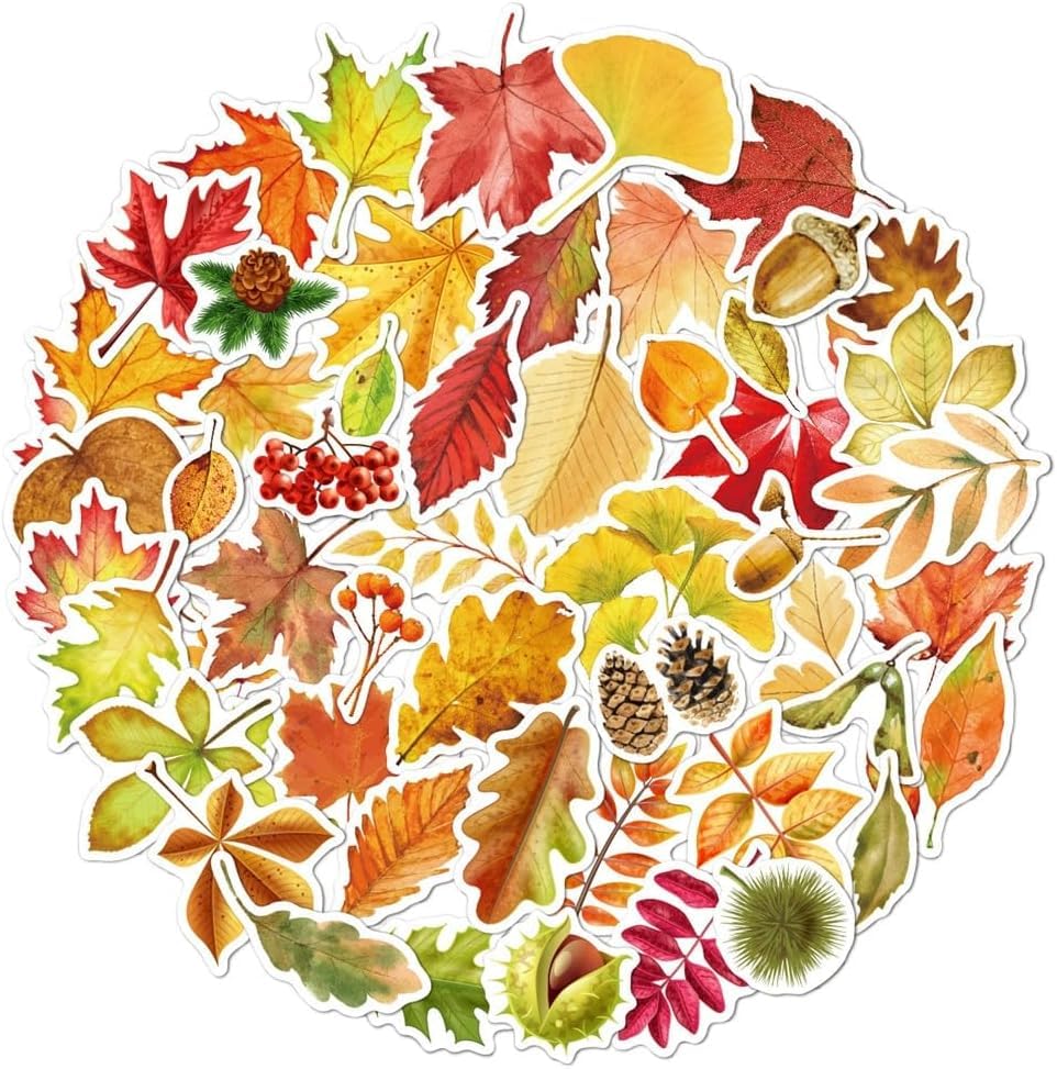 HNTR Autumn Stickers | 50 Pro Autumn Leaves Sticker Pack โ image 1