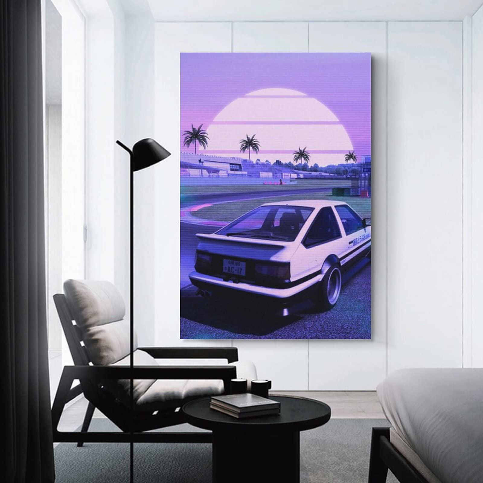 ALUKAP 90s Ae86 Vaporwave Jdm Car Family Decorative Painting Wall