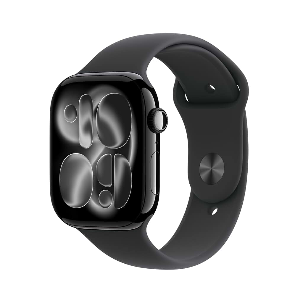 Apple Watch Series 11 GPS 46mm Jet Black Aluminium Case with Black Sport Band - M/L — image 1 of 6