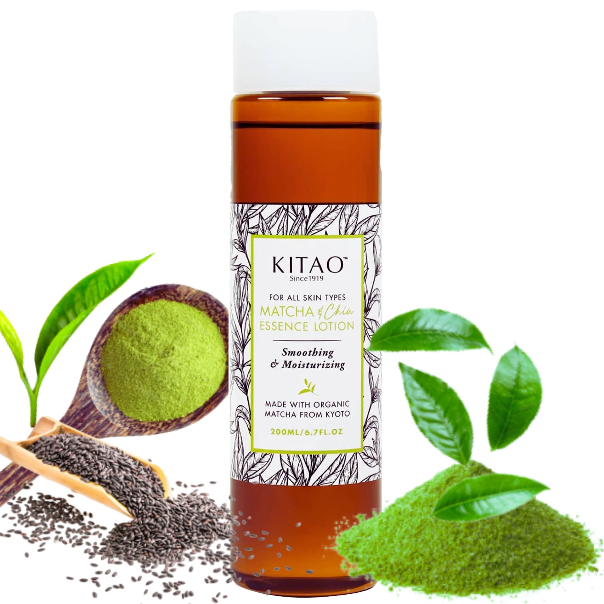 Kitao Matcha & Chia Essence Lotion, 6.7 fl oz (200 ml)