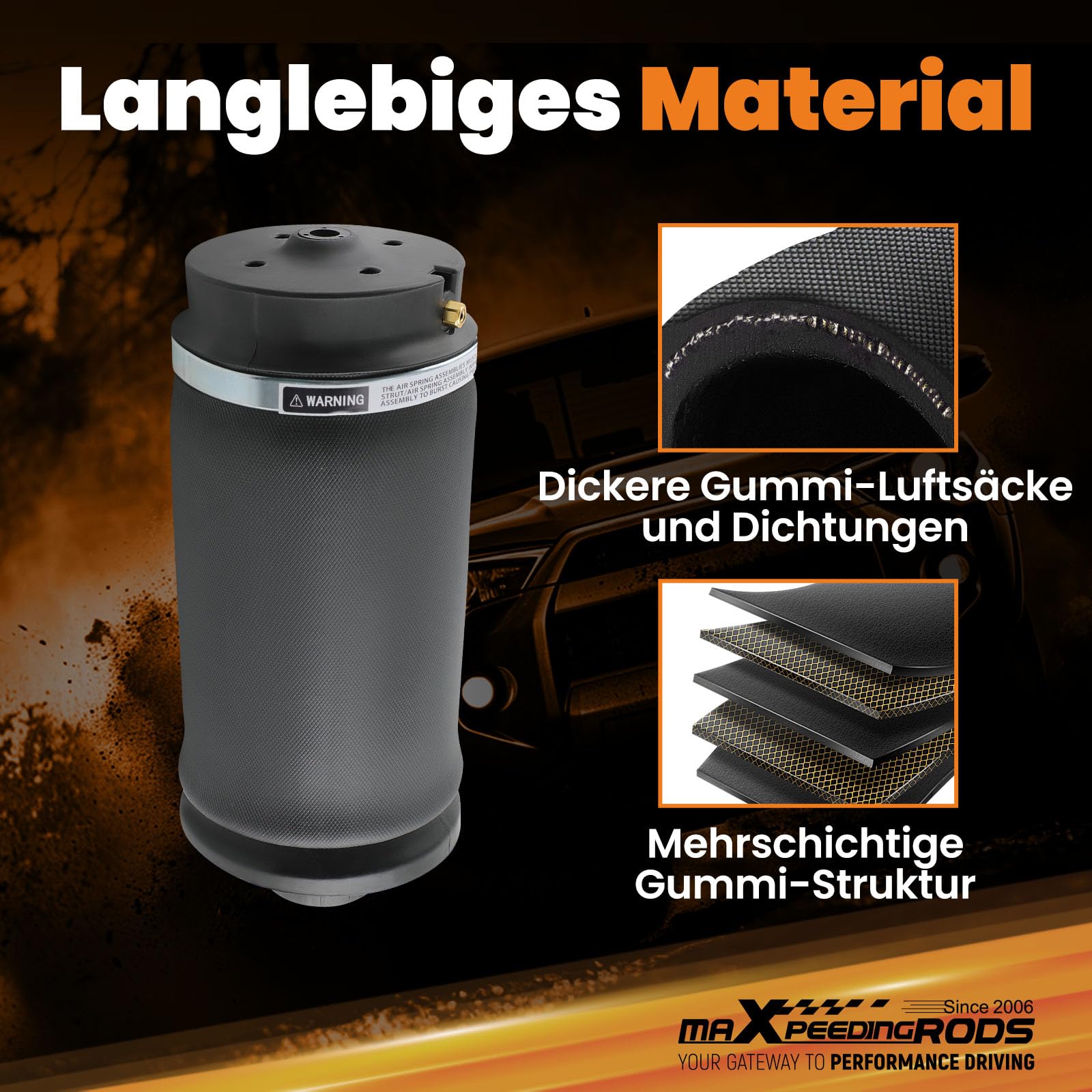 maXpeedingrods Luftfederung Luftfeder Hinten Paar für GL-Klasse M-Klasse W164 X164 4matic