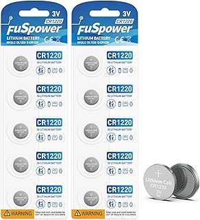 CR1220 3V Lithium Battery ECR1220 DL1220 5012LC 1220 3V Lithium Coin Cell Batteries for Watch(10pcs)
