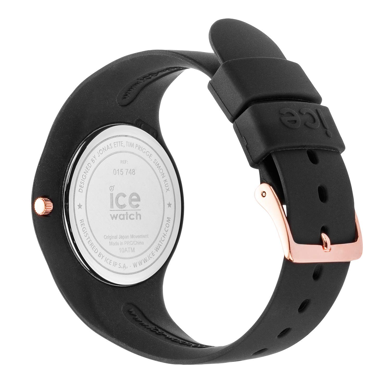 Ice-Watch - ICE sunset Black - Damski czarny zegarek z silikonowym paskiem - 015748 (Medium)