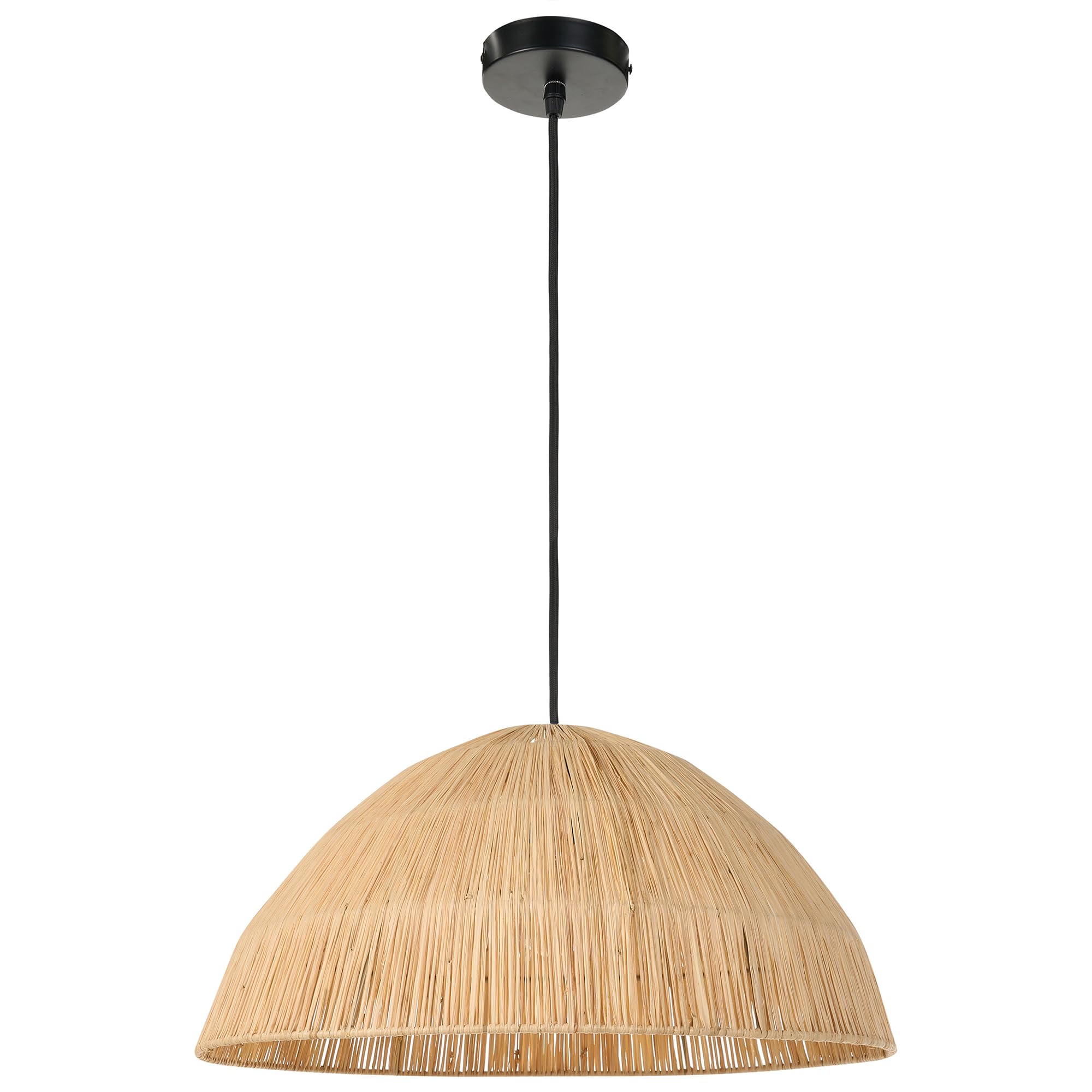 Lampa wisząca w stylu boho pleciony klosz trawa słomka naturalna Weru