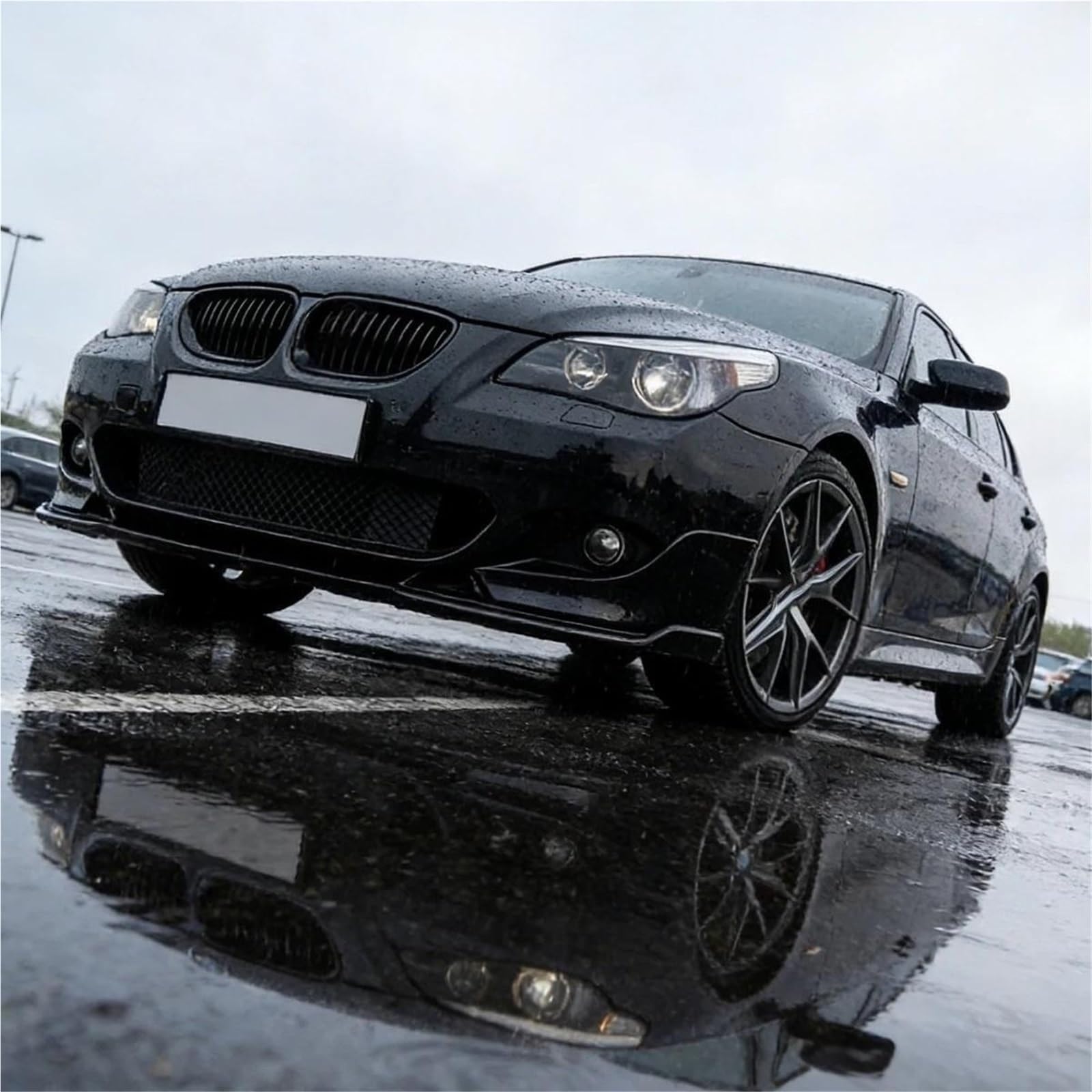 Kompatybilny z BMW serii 5 M Sport E60 E61 525i 530i 540i 550i 2005 2006 2007 2008 2009 2010 ostrze przedniego zderzaka dokładka przedniego zderzaka Splitter(Carbon Look)