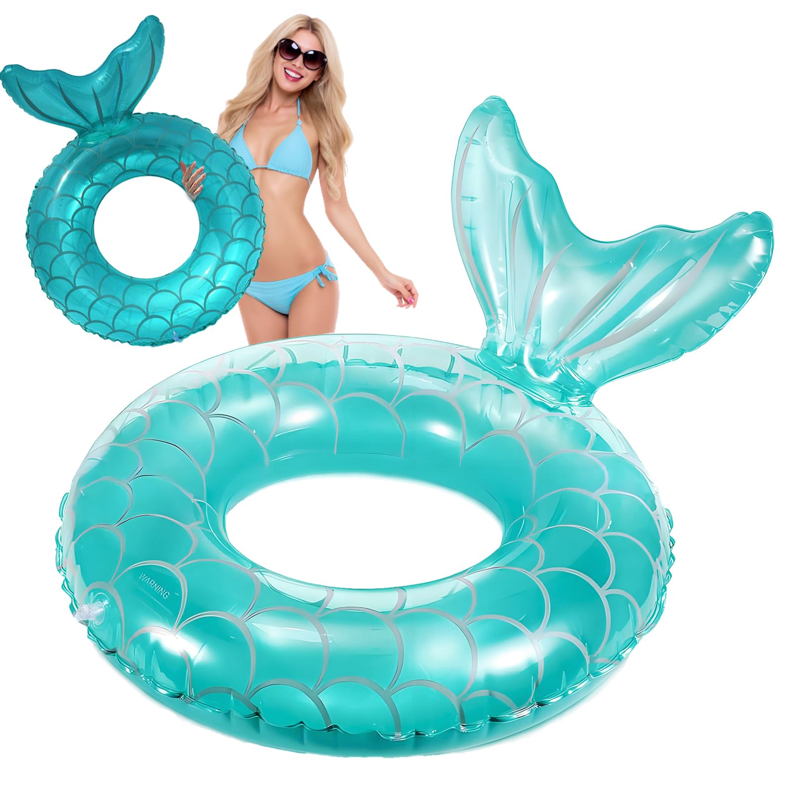 Inflatable Swimming Ring Pool Float Durable Rubber Rings Swim Tube Toys for Adults Kids Water Fun Sports Summer Beach Party