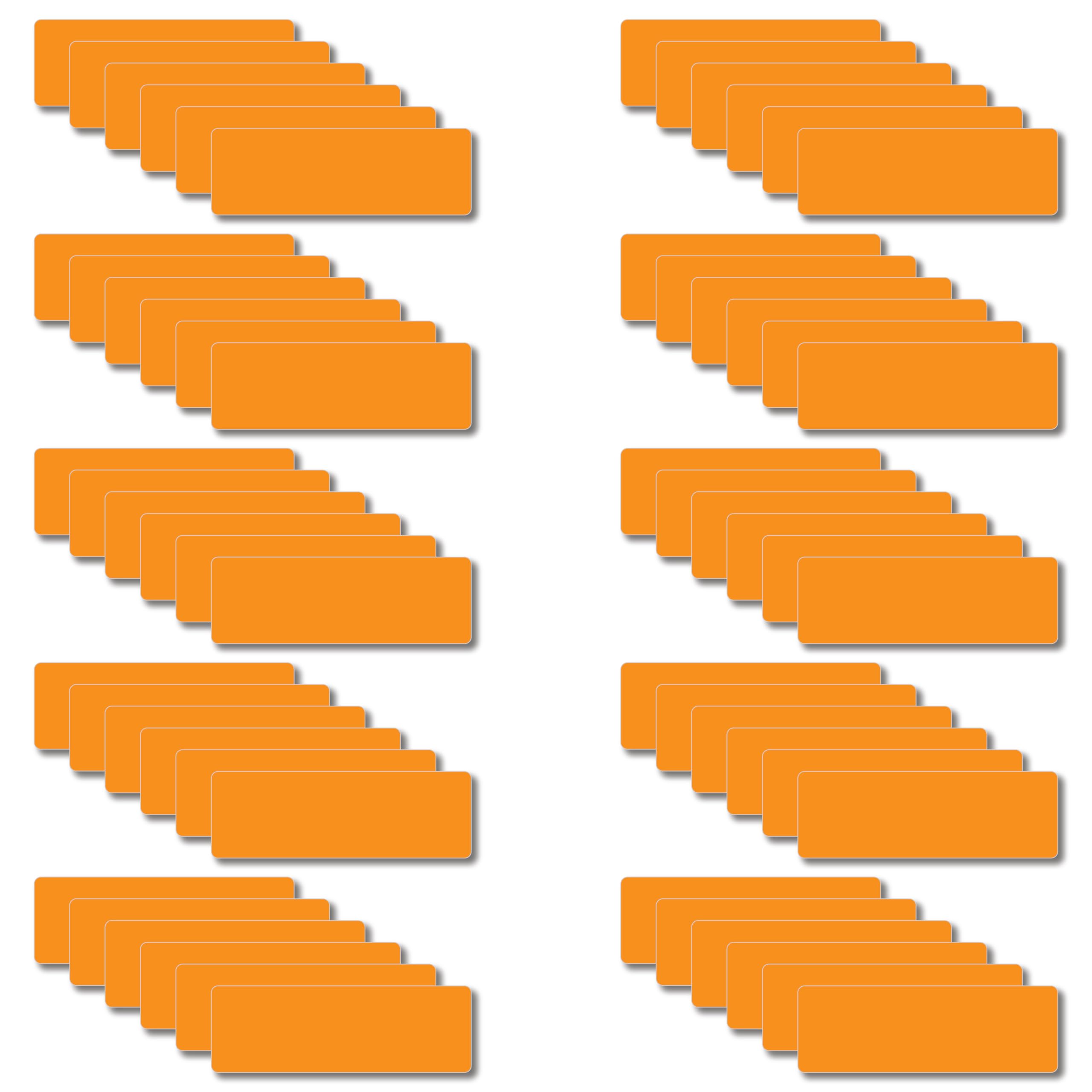 IMAGAME Magnetic Dry Erase Magnets Labels 3x1 inches, Reusable Name Tags, Organizing Schedules in Office/Classroom. Work on Fridge/White Board (Orange