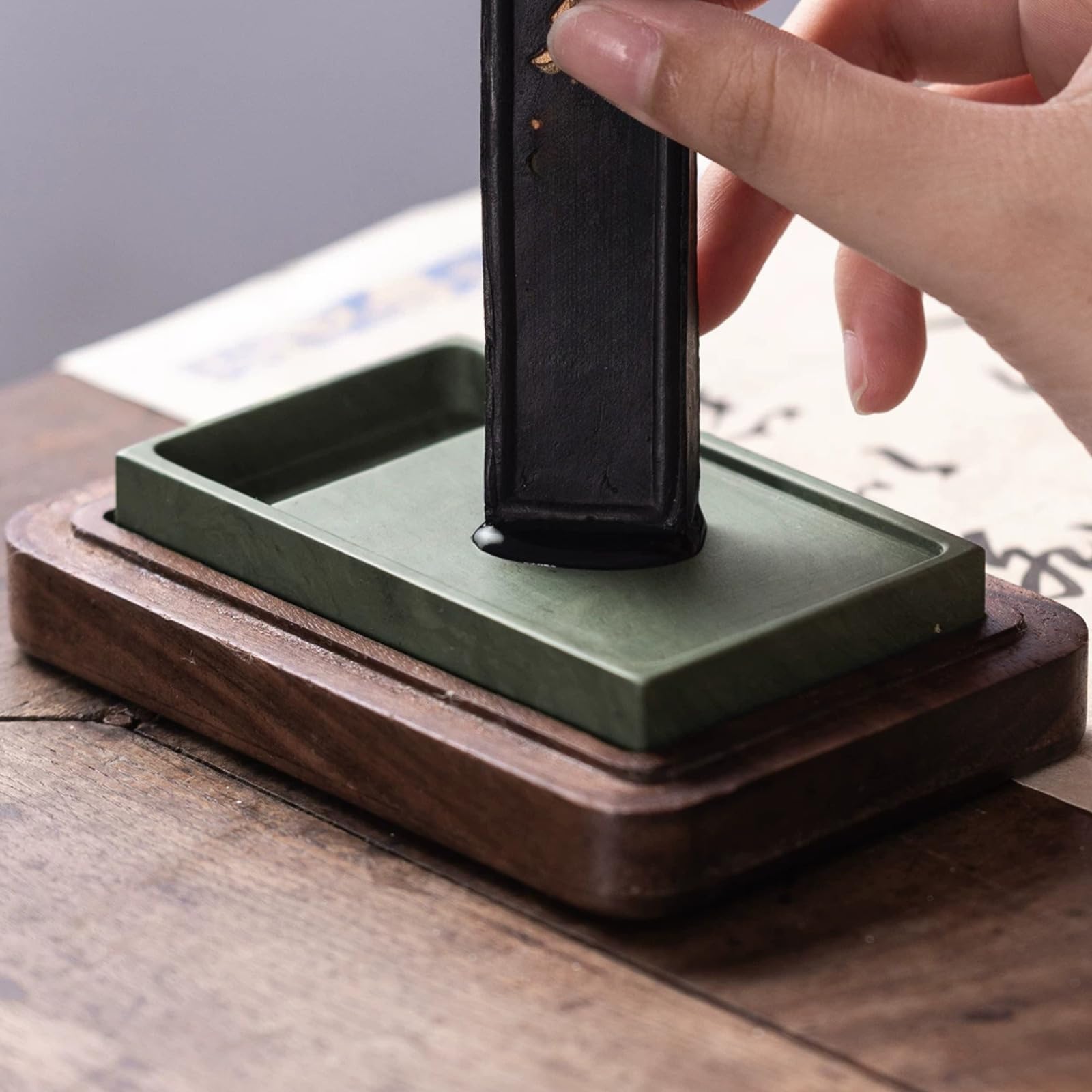 Avec coffret cadeau Inkstone pour débutant, 11 cm, fournitures de calligraphie Inkstone