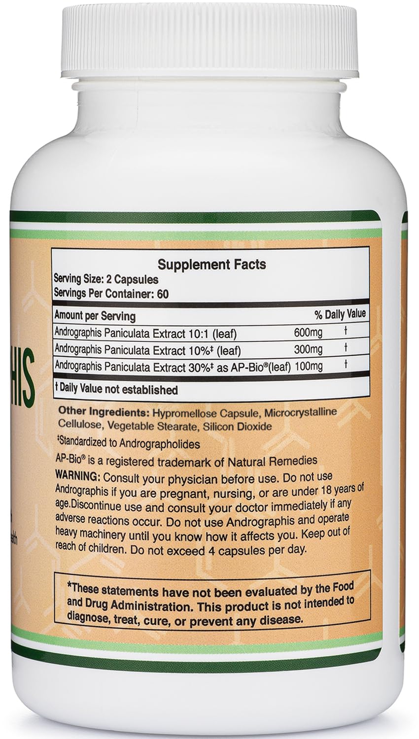 Andrographis Capsules Max Andrographides - 1,000mg Serving Size (120 Capsules) with AP-Bio (Patented Andrographis Paniculata Extract) - Clinically Studied for Immune System... - Image 3
