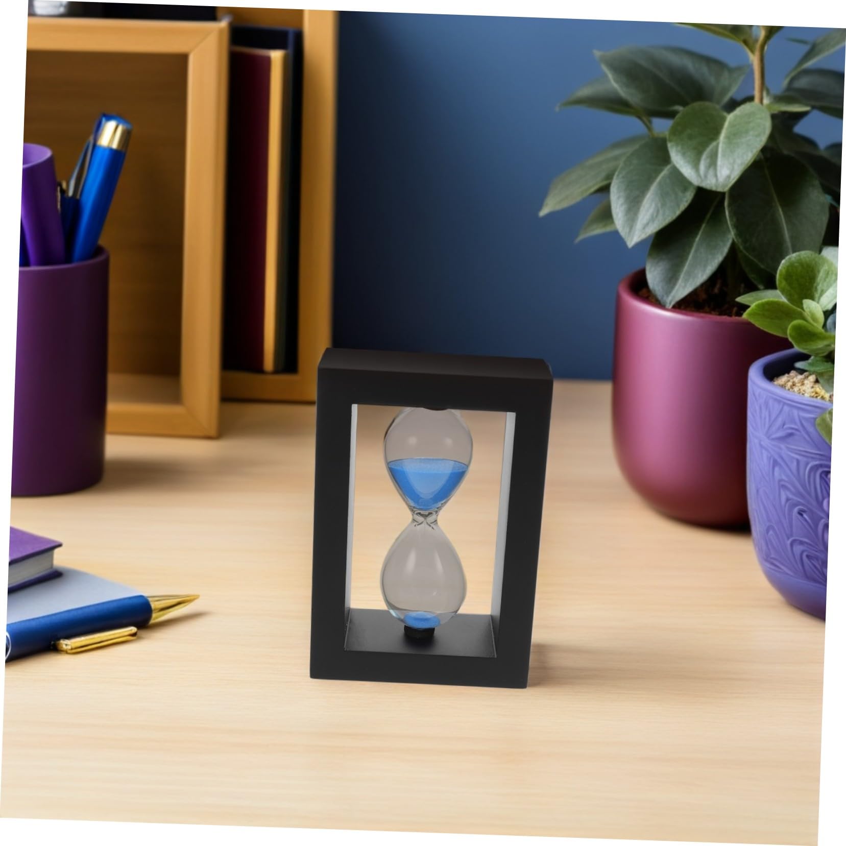Temporizador de Reloj de Arena Marco de Madera de Minutos Decoración Moderna para Cocina y Escritorio Reloj de Temporizador de Hogar