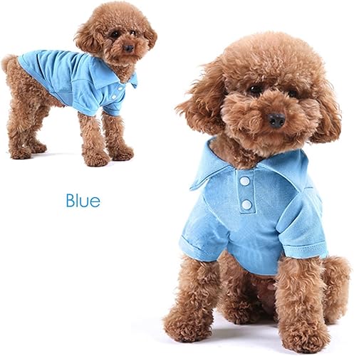Vista 12 de KINGMAS Camiseta de 4 piezas para perro, camisas transpirables para mascotas, sudadera para cachorro, ropa para perro, abrigos para perros pequeños