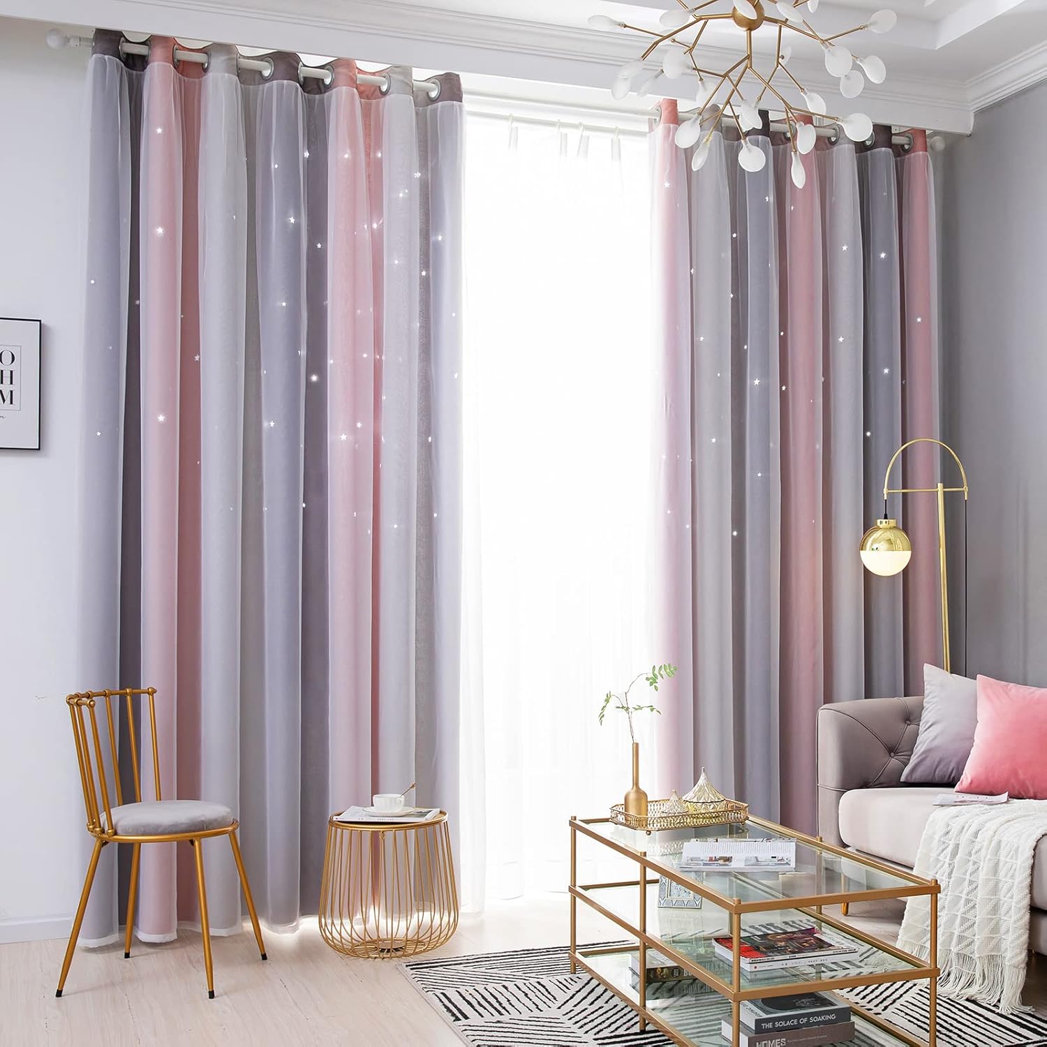Loyala Star Curtains Blackout Curtains for Bedroom Cute Curtains Kids Curtains