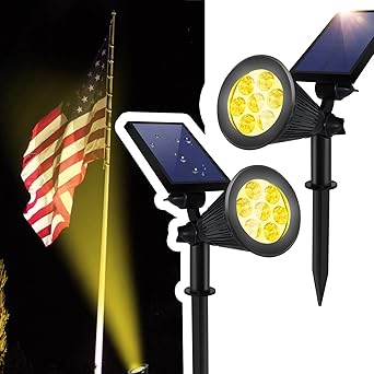 Swiatla 29LED RGB Solar Spotlight 7 Color Changing Christmas Decor Outdoor Landscape Lights IP67 Waterproof For Garden Patio - 39 - View #2