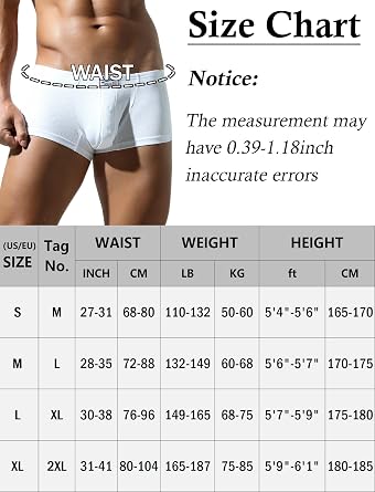 Mens Pouch Support Boxer Low Rise Briefs Breathable Underwear Trunks Underpants for Men