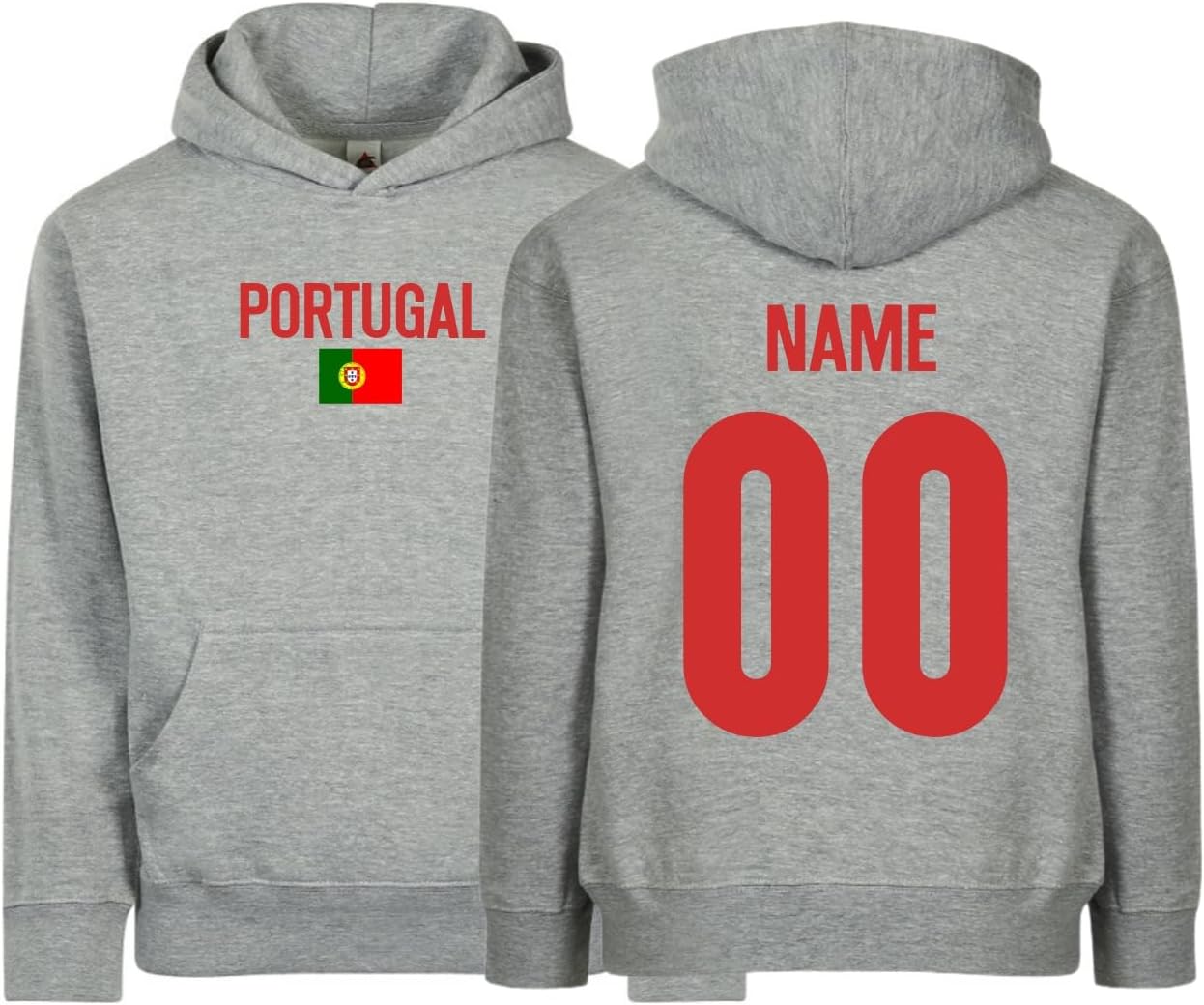 Personalized Portugal Flag Kids Hoodie