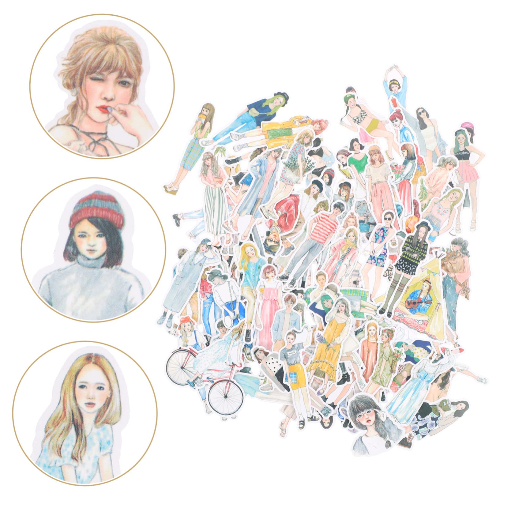 1080piezas Stickers De Scrapbooking De Personajes Pegatinas Decorativas Para Diario Material De Manualidades y Journaling Accesorios Aesthetic Para Álbumes y Calendarios