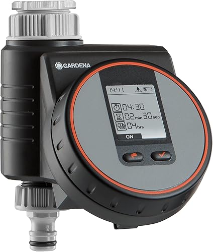 Miniatura 6 de Gardena 1169-20 para grifo 1.043 in o con rosca de 33,3 mm (1"). Duración del riego Desde 5 hasta 120 min. Temporizador, 11.8x4.7x2.8 in, GrisNaranja