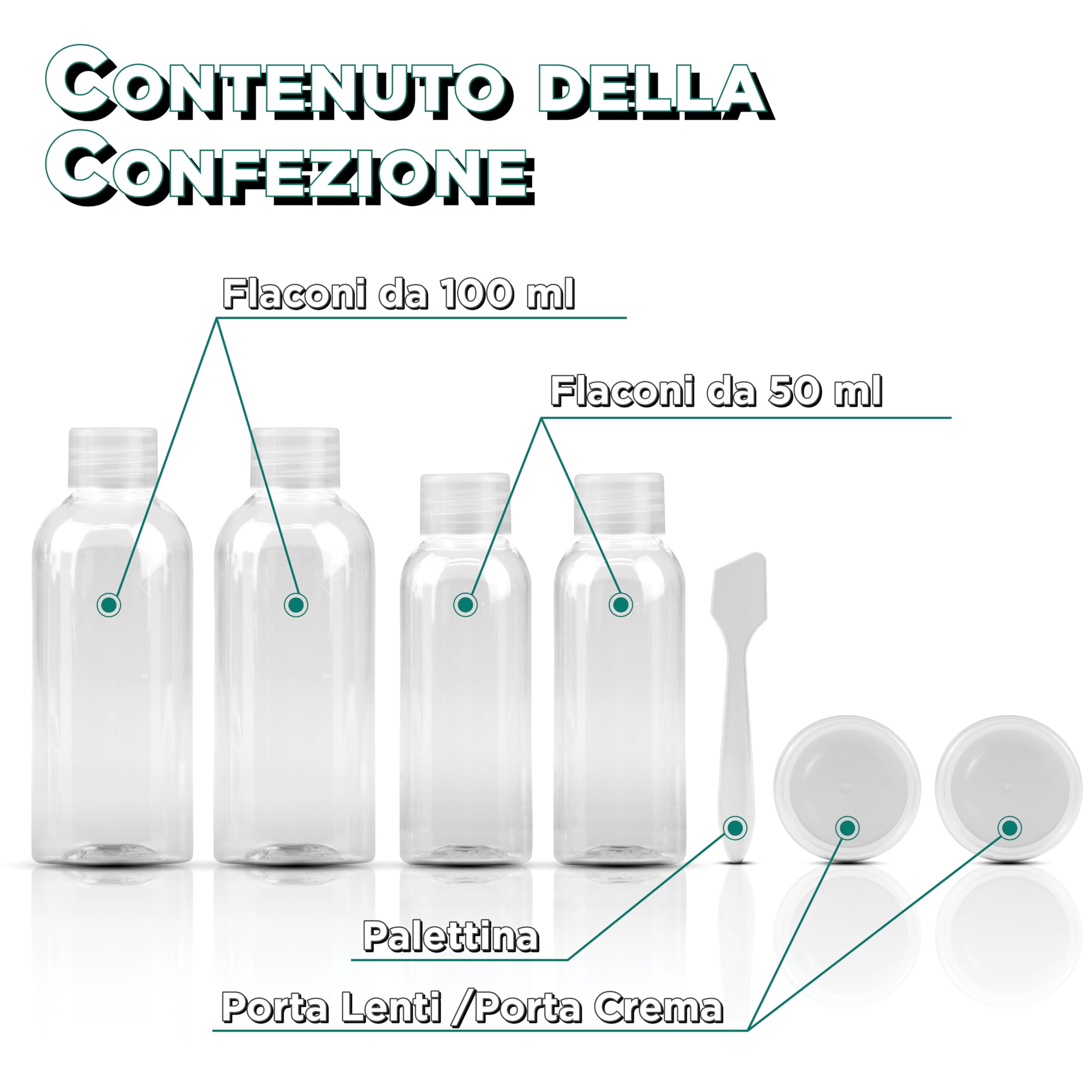 Kit Da Viaggio 17 Pezzi In Silicone - Contenitori Ricaricabili Per Shampoo, Balsamo E Cosmetici - Foto 8