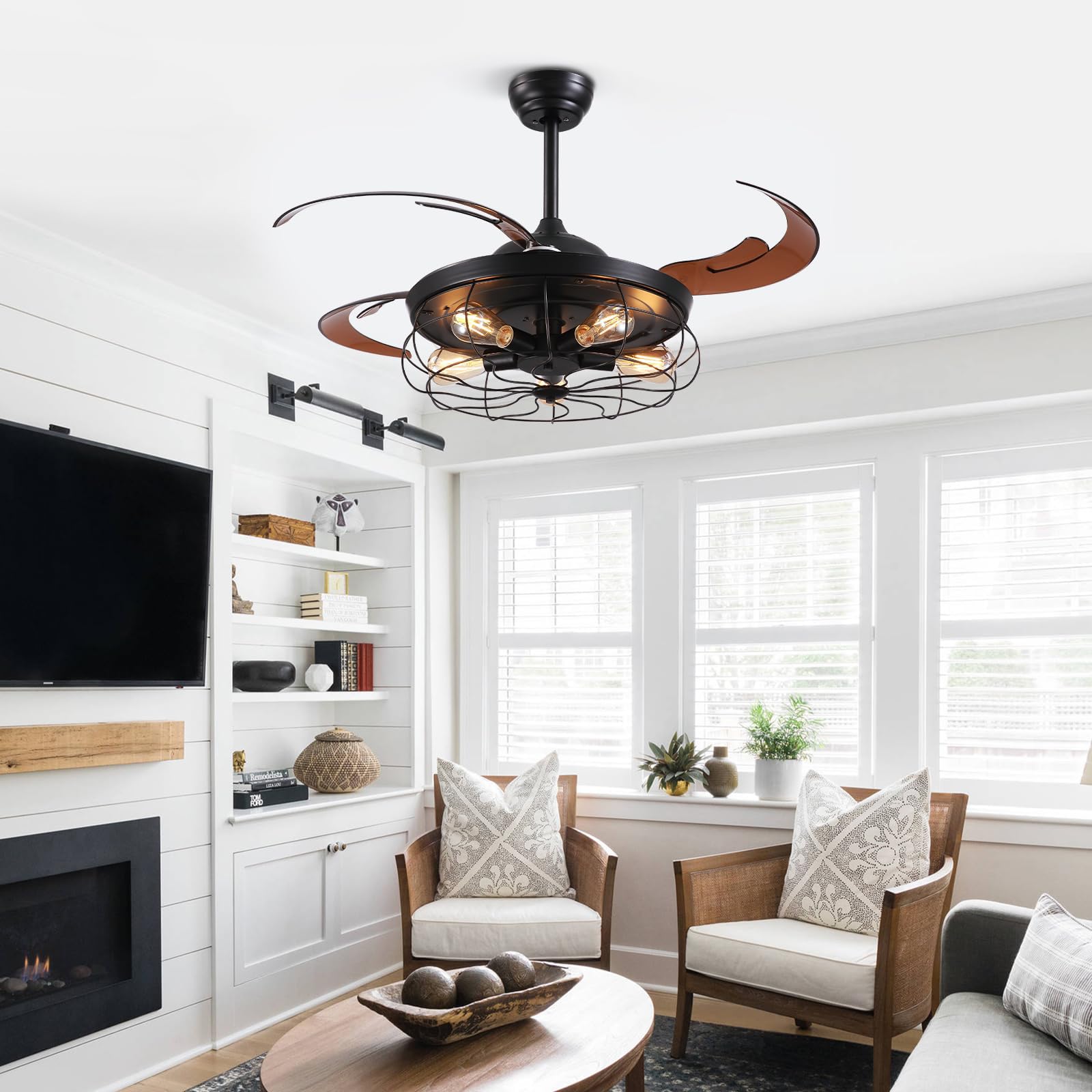 Snapklik CROSSIO 48 Retractable Ceiling Fans snapklik-crossio-48-retractable-ceiling-fans