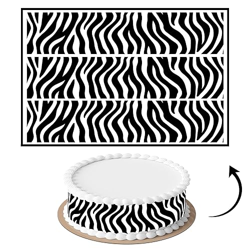 3 pcs Zebbra Cake Strips Edible birthday cake strips, cake